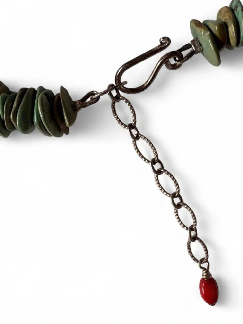 Huge Vintage Southwestern Statement Red Coral Branch Necklace Turquoise Shell